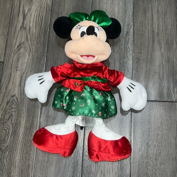 Disney Store 2019 Minnie Mouse Christmas Holiday Plush - Picture 1 of 9